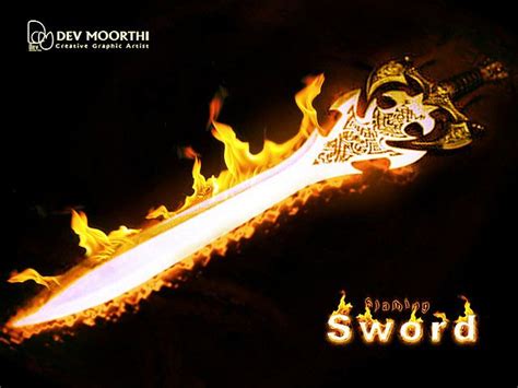 Flaming Sword Wallpaper | Wall Picker