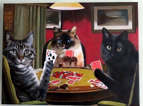 Poker playing cats! | Animali, Personaggi