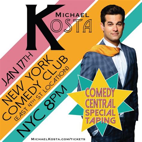 Michael Kosta's Comedy Central Taping New York Comedy Club, New York, NY