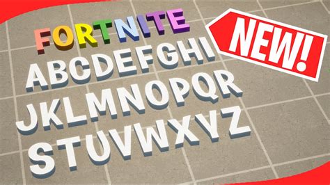 How To Get Custom Letters In Fortnite Creative! - YouTube