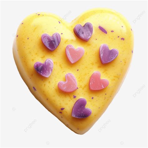Yellow Heart With Pink And Purple Hearts, Yellow Heart, Pink Hearts, Purple Hearts PNG ...