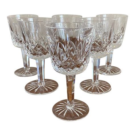 Waterford Crystal Port Wine Glasses - Set of 6 | Chairish