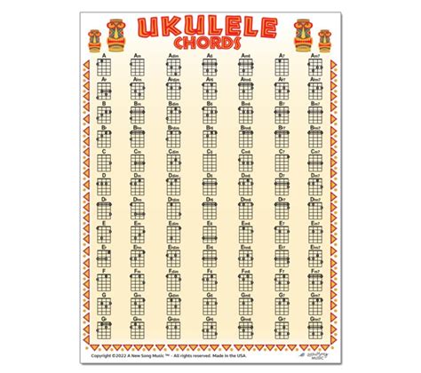 Buy Laminated Ukulele 84 Chord Wall Chart Poster Chords Soprano Concert Tenor Beginner for ...