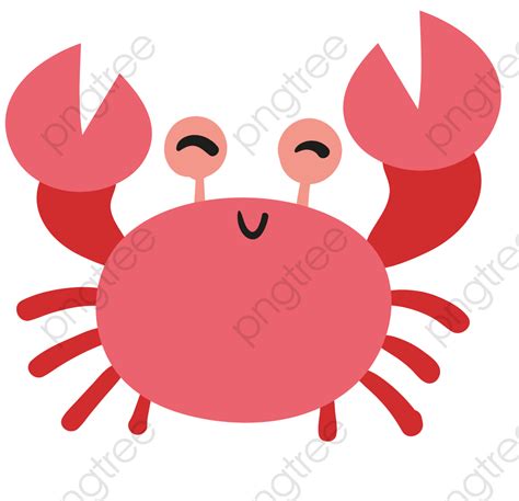 Cute Crab Material, Cute Clipart, Red, Cartoon PNG Transparent Clipart Image and PSD File for ...