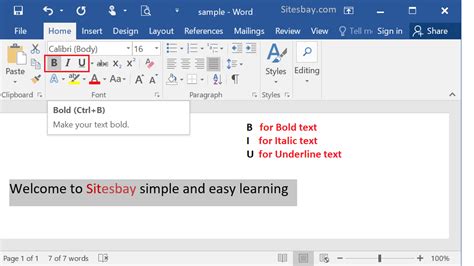 How To Bold Text In Ms Word - PELAJARAN