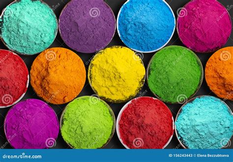 Colorful Powder Paints for Indian Holi Festival Stock Image - Image of ...