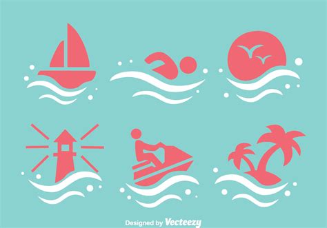 Beach Element Icons - Download Free Vector Art, Stock Graphics & Images