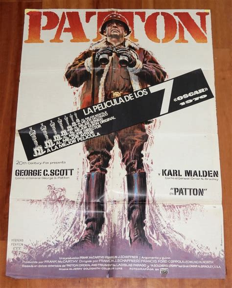 ORIGINAL MOVIE POSTER PATTON 1970 FOLDED SPANISH ONE SHEET VHTF - Boonsart shop