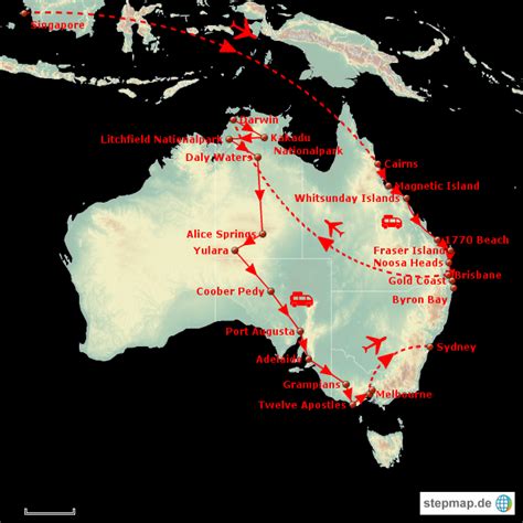 StepMap - Australien Reise 1