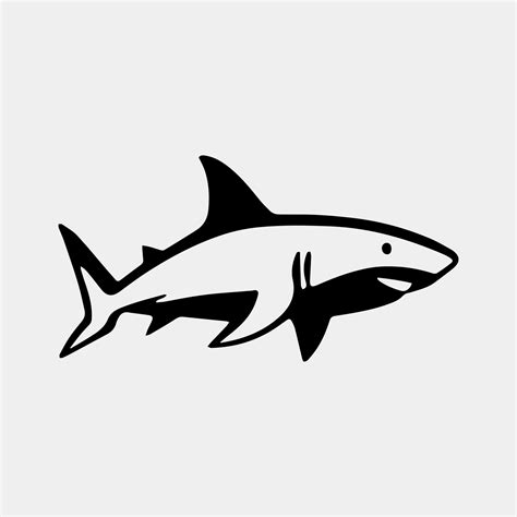 silhouette vector of a shark 20637554 Vector Art at Vecteezy