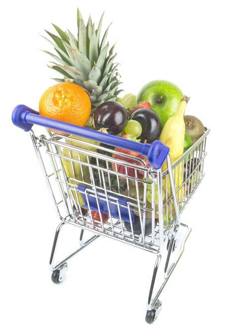 Fresh Fruit in Cart stock photo. Image of apple, full - 28085836