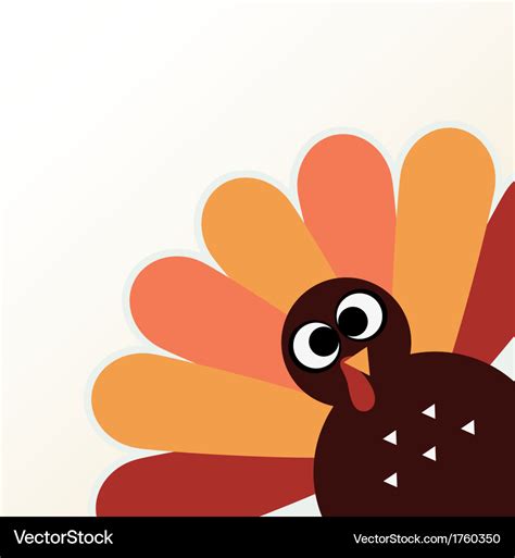 Beautiful cartoon turkey bird for thanksgiving day