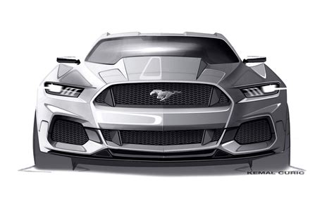 Ford Mustang Design Sketch by Kemal Curic - Car Body Design