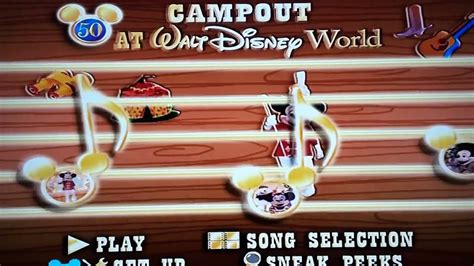 disney sing along songs campout at walt disney world DVD menu ...