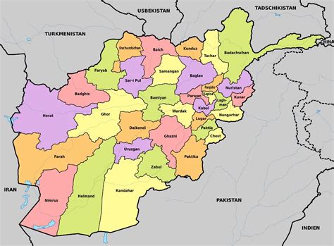 Large administrative map of Afghanistan | Afghanistan | Asia | Mapsland ...