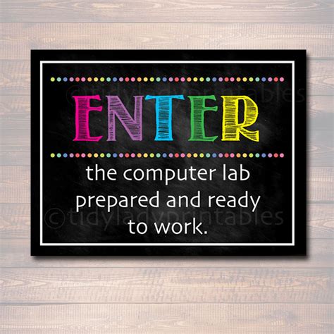 Computer Lab Poster Set, Classroom Decor, INSTANT DOWNLOAD, Computers Class Decor, Teacher ...