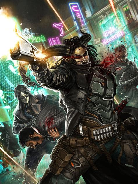 SR5 Cover Art: Hard Targets | Shadowrun, Cyberpunk rpg, Cyberpunk art