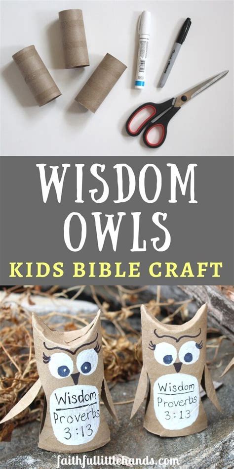 Proverbs Kids Bible Craft Wisdom Owls #ad | Enseñar a los niños, Manualidades cristianas ...