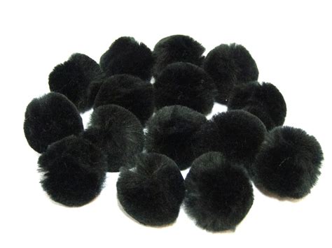 Black Craft Pom Poms | Art & Craft Factory - Made in the UK