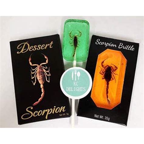 Edible Scorpion Candy Bundle - Pack of 3-1 Chocolate Covered, 1 Brittle ...