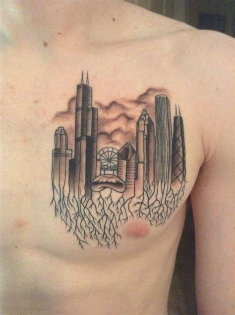 Chicago skyline! Chicago Tattoo, Hand Tattoos For Guys, Chicago Skyline, Tattos, Tattoo Ideas ...