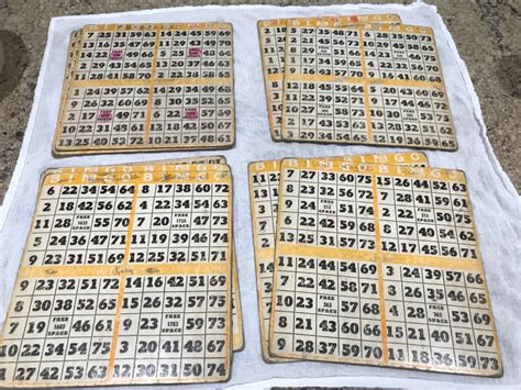 Vintage Bingo Cards ( Set of 10 ) | #4630248730