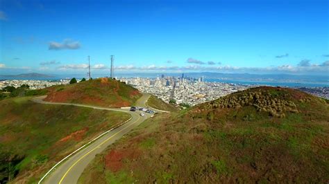 Aerial view of Twin Peaks San Francisco 6 Stock Video Footage - Storyblocks