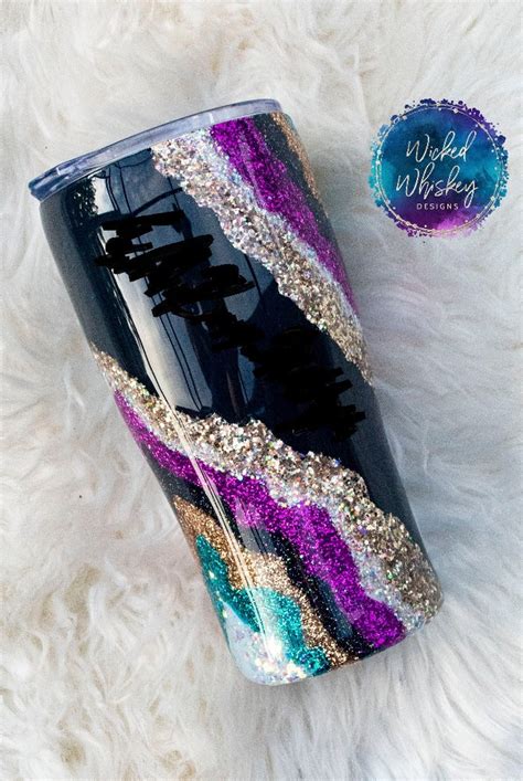 Geode Glitter Tumbler – Wicked Whiskey Designs