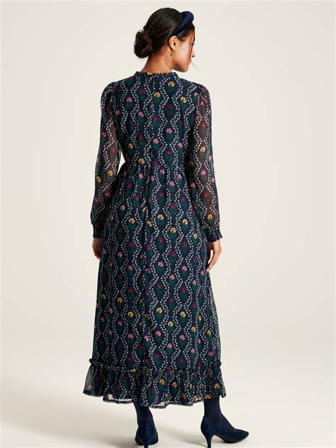 Buy Helena Navy Floral Printed Dress from the Joules online shop