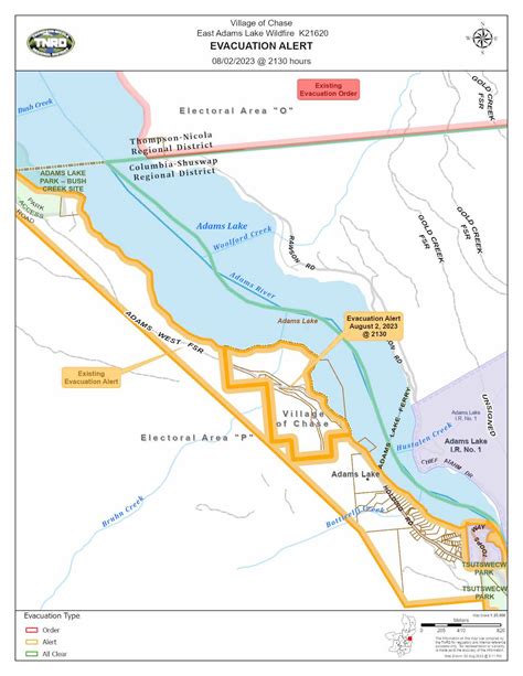 Revised Evacuation Alert - Adams Lake - Lower East Adams Lake Wildfire ...