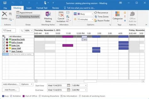 Outlook Scheduling Assistant Makes it Easier to Plan Meetings