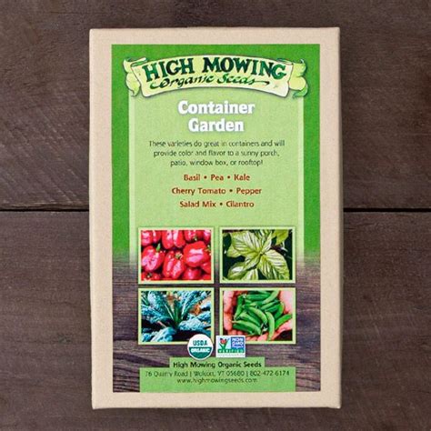 Organic Non-GMO Container Garden Seed Collection