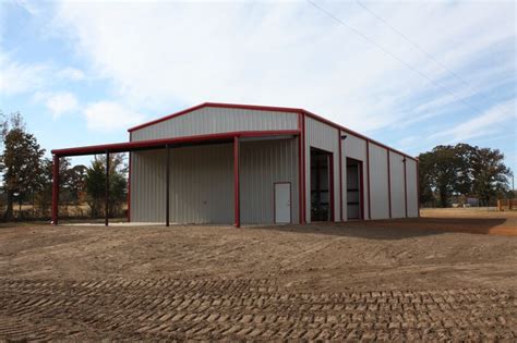 Custom colors, steel-framed metal hay barn with covered overhang | Hay ...