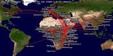 Reachable destinations from Addis Ababa airport