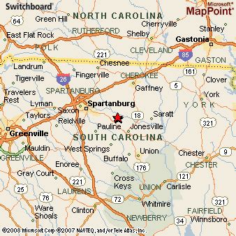 Pacolet, South Carolina Area Map & More