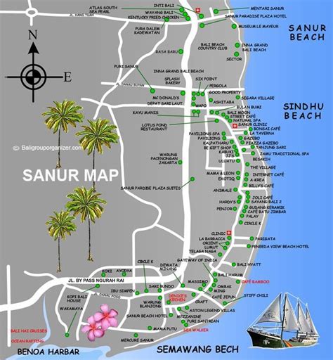 Sanur MAP | Denpasar Bali Tourist Information
