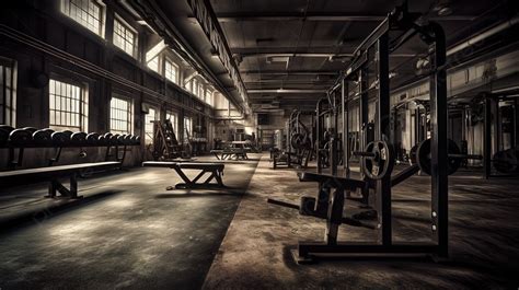 An Empty Gym With Some Equipment And Dark Walls Background, Cool Gym Pictures, Cool Powerpoint ...