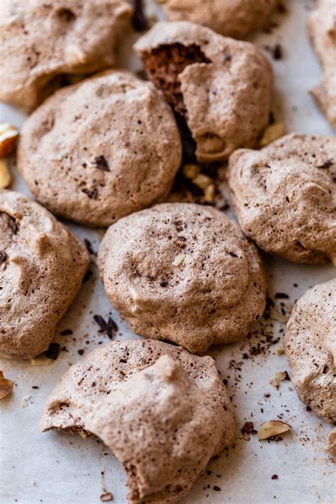 Hazelnut Latte Chocolate Meringue Cookies