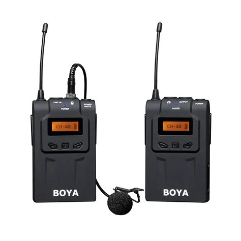 BOYA BY WM6 UHF Wireless Microphone System Omni directional Lavalier ...