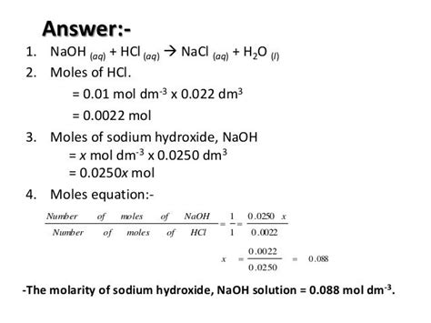 Acid base titration