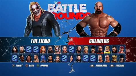 WWE 2K Battlegrounds Roster Menu, 32 Superstars (XB1, PS4, PC, Nintendo ...