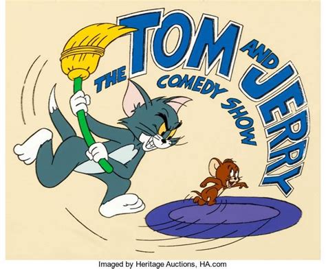 Apparently a publicity card for the Tom & Jerry Comedy Show (1980). The image appears, without ...