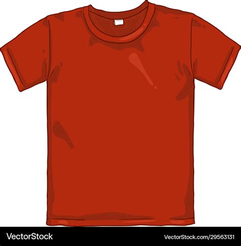 Single cartoon - red t-shirt Royalty Free Vector Image