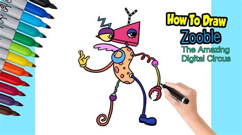 How to Draw Zooble The Amazing Digital Circus : Drawing Tutorial - YouTube