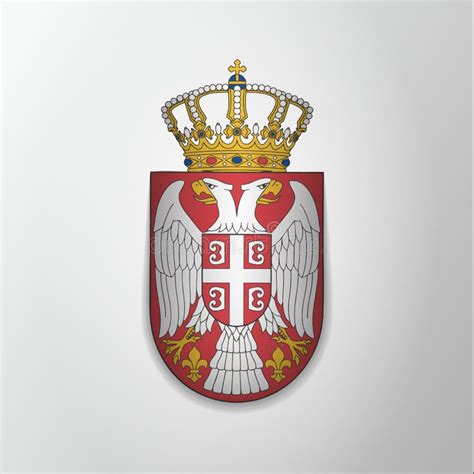 Emblem of Serbia. 15th of February. Serbian Double Eagle.Vector Illustration. Blazon, Coat of ...