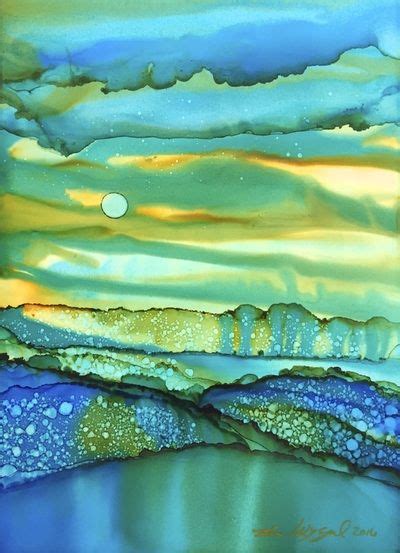 Karen Wysopal Landscape Art | Alcohol ink art, Alcohol ink crafts, Alcohol ink