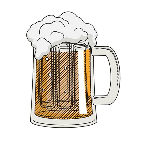 Pint of Beer Illustration 16386304 Vector Art at Vecteezy