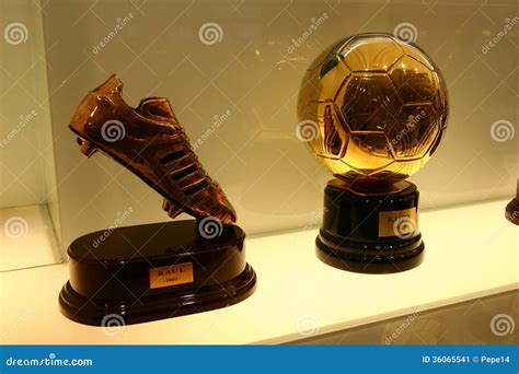 Football Trophies In Real Madrid Exhibition Editorial Photo - Image ...