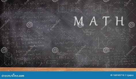 School Blackboard with Math Formulas and Equations Stock Photo - Image ...