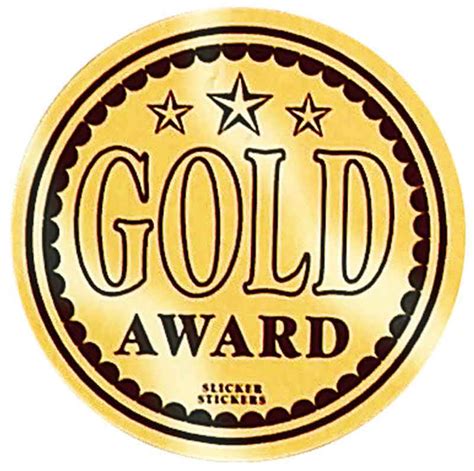 Gold Award Stickers – School Merit Solutions